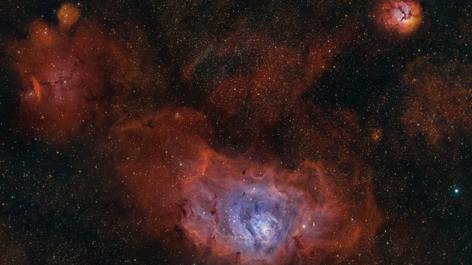 Astrophotographer captures the heart of the Lagoon Nebula glowing below a cosmic Trifid (photo)