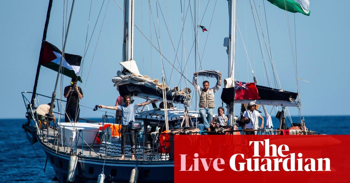 Communications lost with Gaza-bound aid ship Madleen after Israeli navy tells it to change course – live | Israel