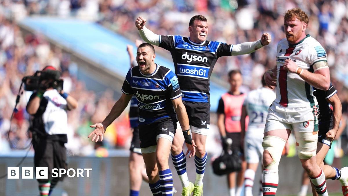 Premiership final: Bath beat Leicester 23-21 for first title in 29 years