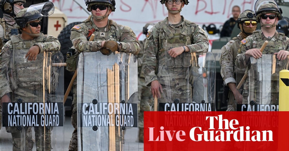 Trump welcomes appeal court ruling that he can keep national guard in LA – US politics live | Donald Trump
