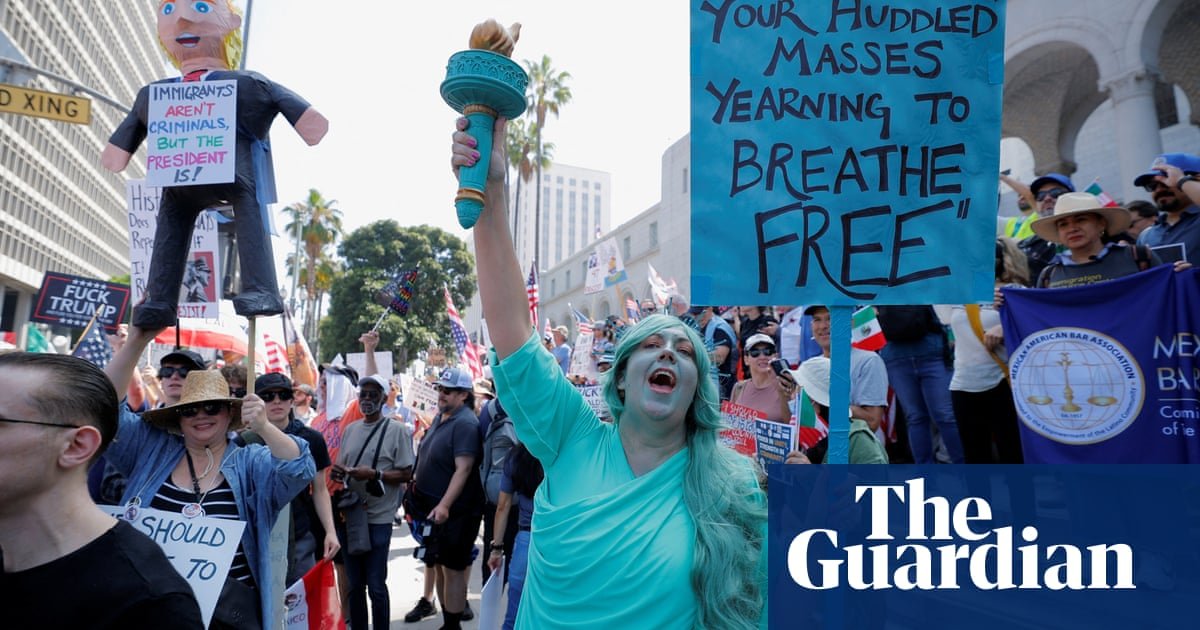 ‘No Kings’ protests under way across US hours before Trump’s military parade | US news