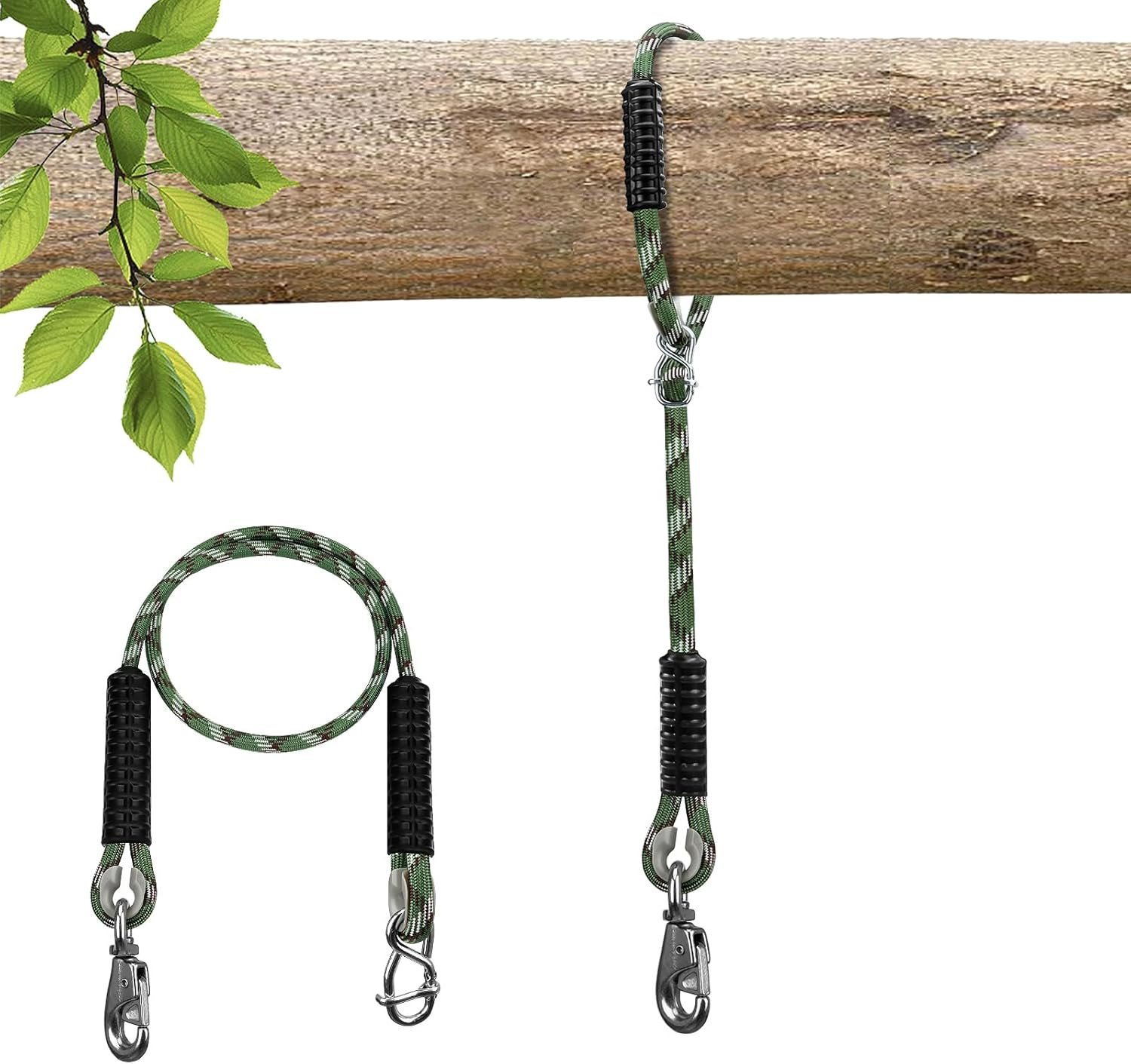 Adjustable Tree Swing Rope Heavy Duty Hammock 5.6Ft(67″),360°Rotation Tree Swing Hanging Strap 1000LBS for Outdoor Swings Hammock Playground Set Accessories,1 Pcs of Green Adjustable Tree Swing Rope Heavy Duty Hammock 5.6Ft(67″),360°Rotation Tree Swing Hanging Strap 1000LBS for Outdoor Swings Hammock Playground Set Accessories,1 Pcs of Green