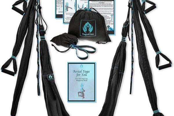 Aerial Yoga Swing Set – Hammock Hanging Swing – Sling Inversion Fly Kit – Antigravity Yoga Sling – Suspension Trapeze