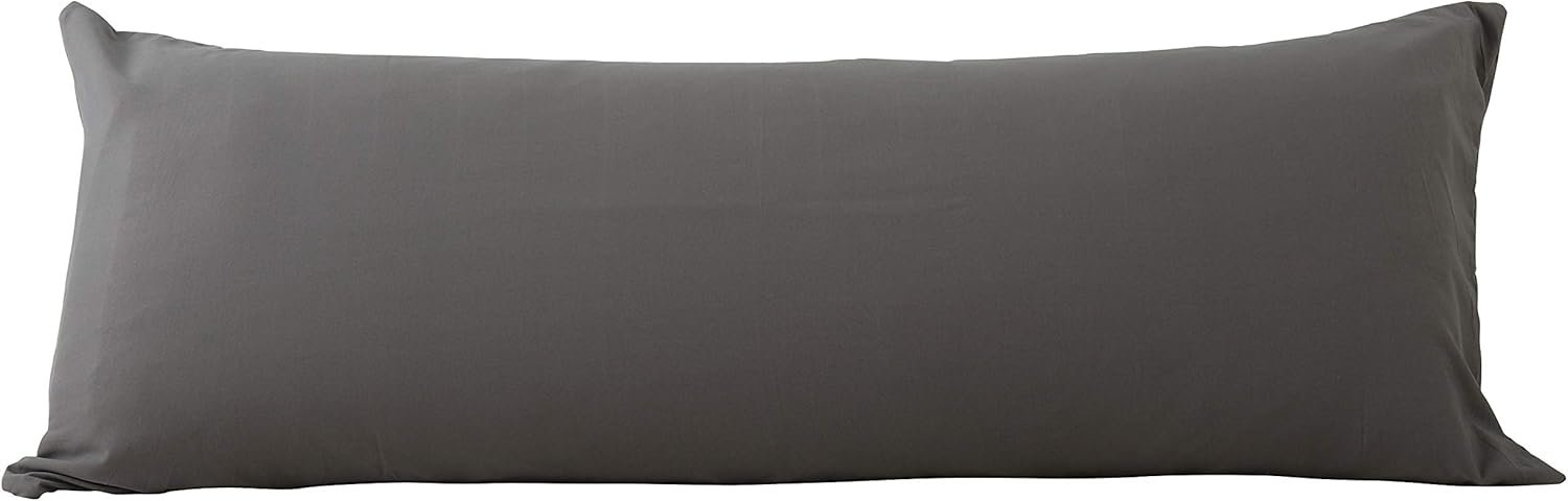 EVOLIVE Ultra Soft Microfiber Body Pillow Cover/Pillowcases 21″x54″ with Hidden Zipper Closure (21″x54″ Body Pillow Cover, Charcoal Grey)