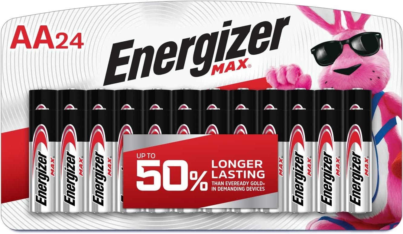 Energizer AA Batteries, MAX Double AA Battery Alkaline, 24 Count Energizer AA Batteries, MAX Double AA Battery Alkaline, 24 Count