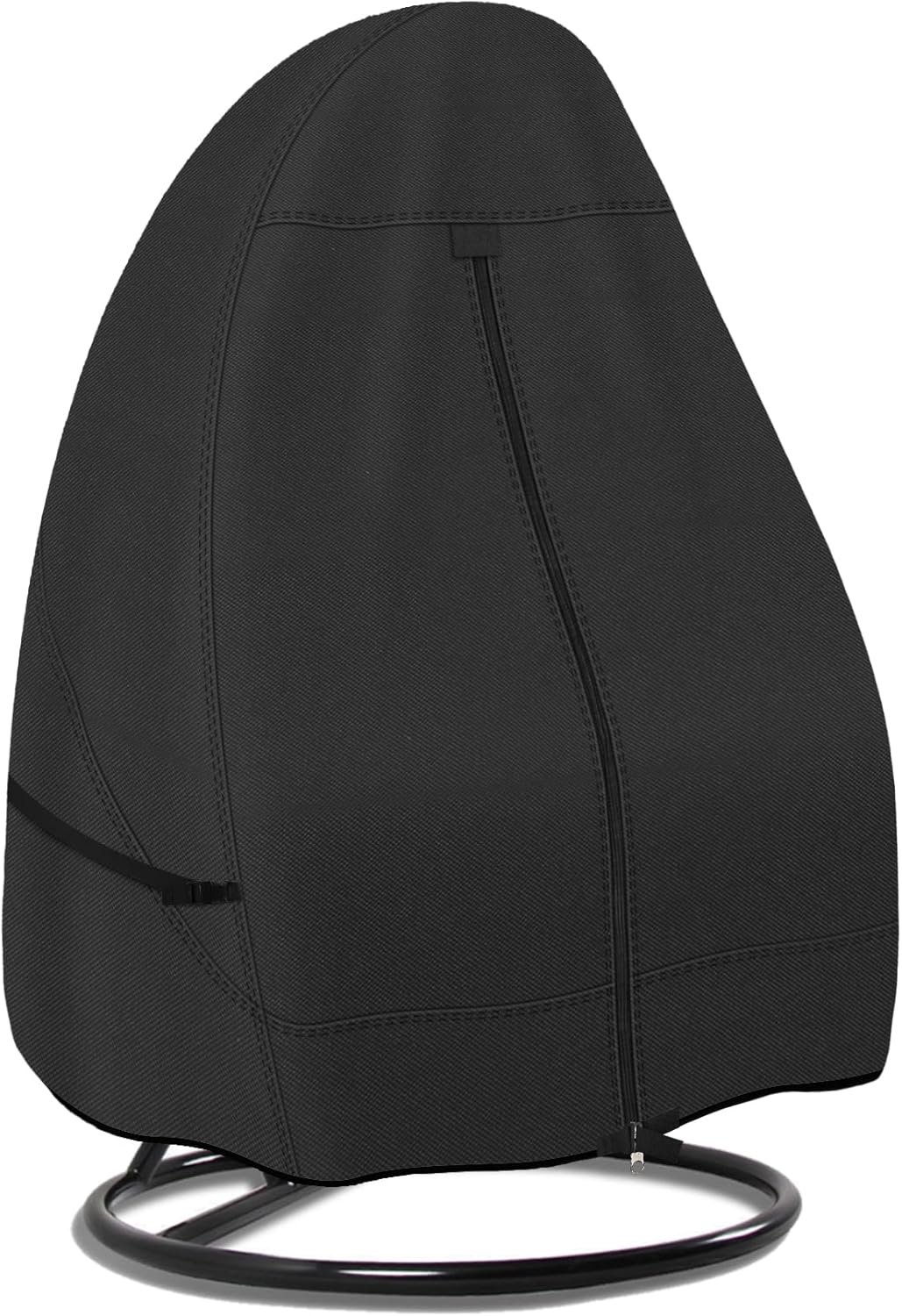 Porch Shield Patio Hanging Egg Chair Cover – 600D Waterproof Outdoor Single Seat Wicker Swing Egg Chair with Stand Protector, Black Porch Shield Patio Hanging Egg Chair Cover – 600D Waterproof Outdoor Single Seat Wicker Swing Egg Chair with Stand Protector, Black