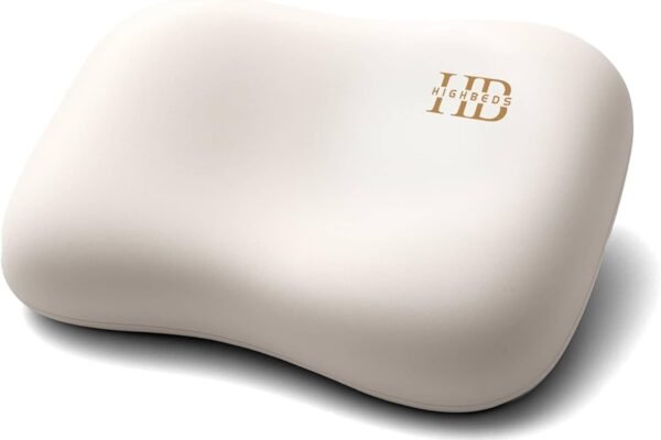 Side Sleeper Pillow – Soft Ergonomic Cervical-Neck-Pillow for Neck Pain Relief, Ice Silk Zipperless Pillowcase, Eco Friendly and Durable Material (White)