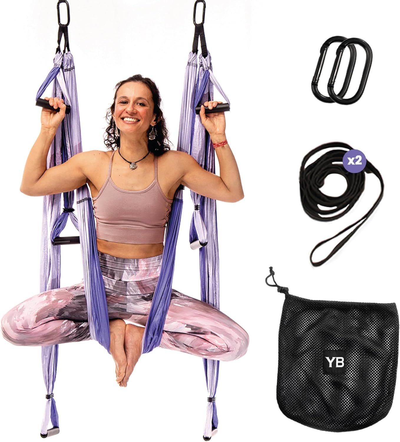 Yoga Trapeze Swing Set for Home & Outdoor | Easy Setup for Strength, Balance & Back Pain Relief | Adjustable Straps & 600lb Capacity, Includes Carrying Bag & Online Tutorials Yoga Trapeze Swing Set for Home & Outdoor | Easy Setup for Strength, Balance & Back Pain Relief | Adjustable Straps & 600lb Capacity, Includes Carrying Bag & Online Tutorials