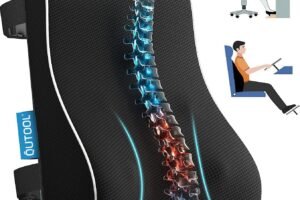 Lumbar Support Pillow for Office Chair, Office Home Essentials,Gifts for Mom,Dad, Back Support Pillow for Car, Chair Cushions,Back Pain Relief Improve Posture,Mesh Cover Double Adjustable Straps