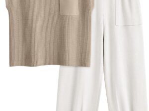 LILLUSORY 2 Piece Knit Sets For Women Trendy Sweatsuit Sets