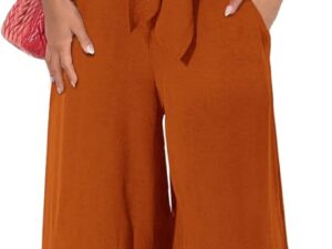 PRETTYGARDEN Women's Summer 2 Piece Outfits 2026 Cap Sleeve V Neck Belted Crop Tops Wide Leg Pant Sets Casual Tracksuit